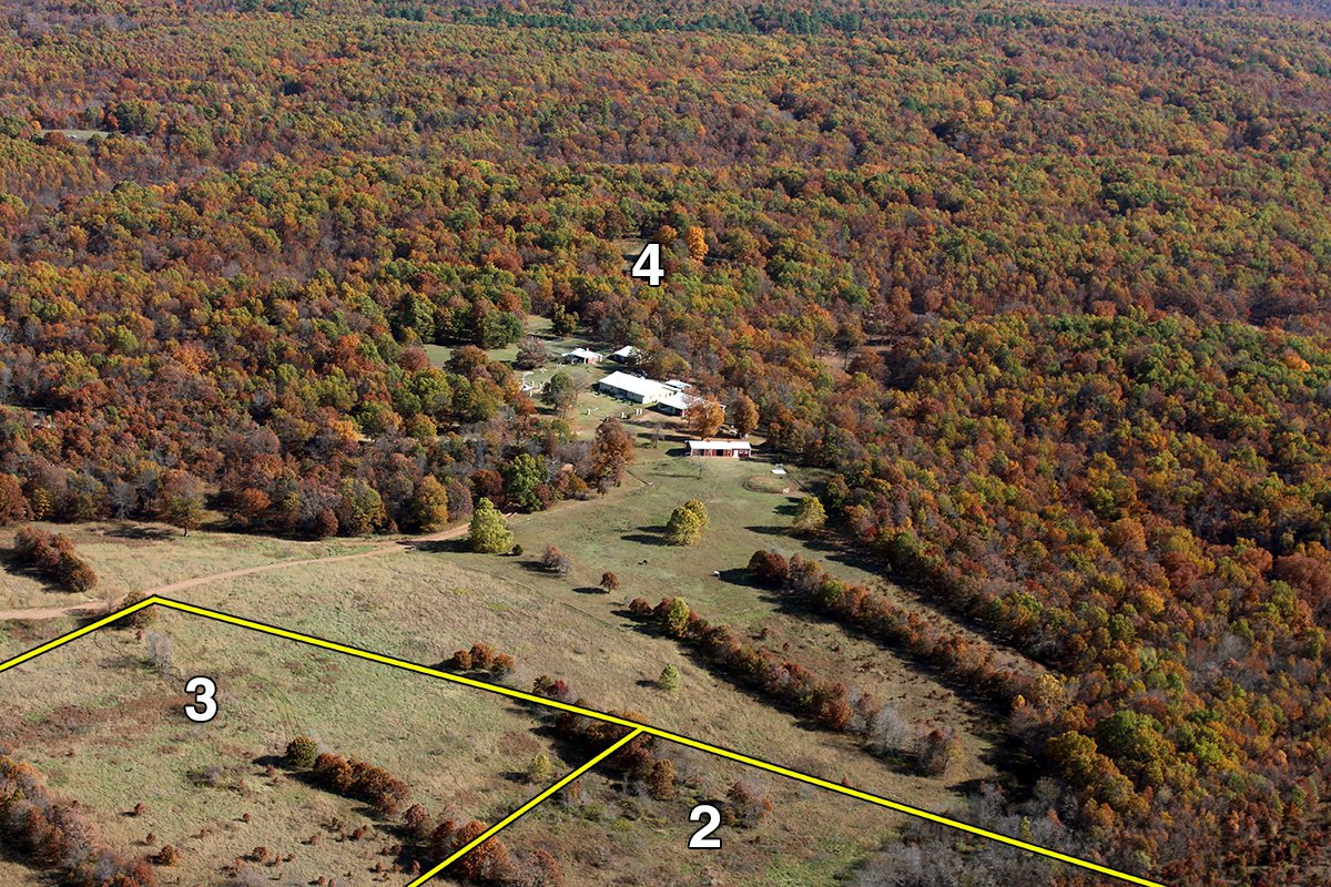 Tract 4 with Property Lines - OKLAHOMA LAND & REAL ESTATE AUCTION, 438 +/- Acres offered in 13 Tracts